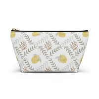 Lemon Tile Accessory Pouch w T-bottom in Gray